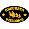 Refugees Welcome Redesign - NEW - Sticker