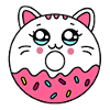 Donut Cat - Cute donut