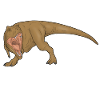 T-Rex roaring comic book style
