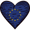 Europe flag heart EU Europeans