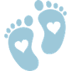 baby feet hearts