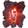 Volcano 3D effect Glowing lava
