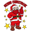 Merry Christmask Santa Claus with face mask