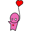Pink figure heart