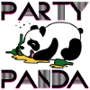 Party panda partying preheating drinking drunk