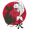 carp koi yin yang