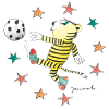 Janosch Tiger plays football small