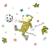 Janosch Tiger plays football