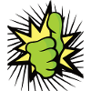 Thumbs up nicely