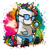 einhorn baby bunt comic