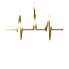 Dubai Skyline Heartbeat Burj Khalifa Gold UAE Fan