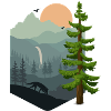 Wald Landschaft Berge Fuchs