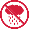 Prohibited sign rain