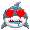 Drôle requin baleine Émoticône Anime Cartoon