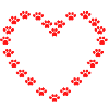 Heart on dog paws