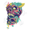 Grafitti skull gift