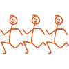 Stick men run