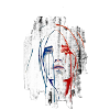 Marianne is crying white background