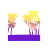 Palm island sunset