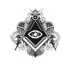 Cadeau de conspiration Triangle maçonnique Symbole Illuminati