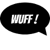 Speech bubble "Woof"