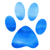 Blue paw