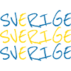 Sverige Lettrage Drapeau Suède Design