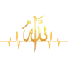 Heartbeat Schriftzeichen Allah