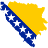 Bosnien-Hercegovina flag gave Bosnien