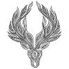 Mandala deer black