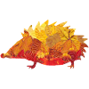 Hedgehogs made of leaves