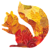 Écureuils de feuilles