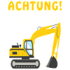 2. Geburtstag Ich bin 2 Jahre Bagger Baustelle