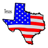 Texas Map and Flag