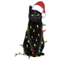 Christmas Black Cat