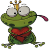 Rana con il cuore il Re Rana