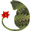 cat with flower e 101