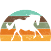 Horse retro sunset