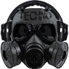 Dark Techno Head Gasmask Headphones