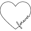 Forever heart line frame