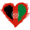 Afganistan flag with heart