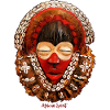 African mask, warrior