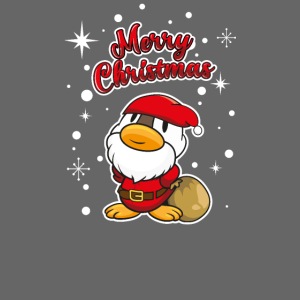 Ente als Weihnachtsmann mit Merry Christmas