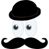 classy mustache detective