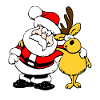 Santa and reindeer
