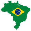 Brazil Flag Gift Idea Map