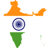 India flag gift idea map
