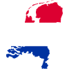 Pays-Bas Drapeau Carte