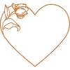 Heart with flower