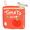 Tomatensaft mit Fledermaus oben drauf